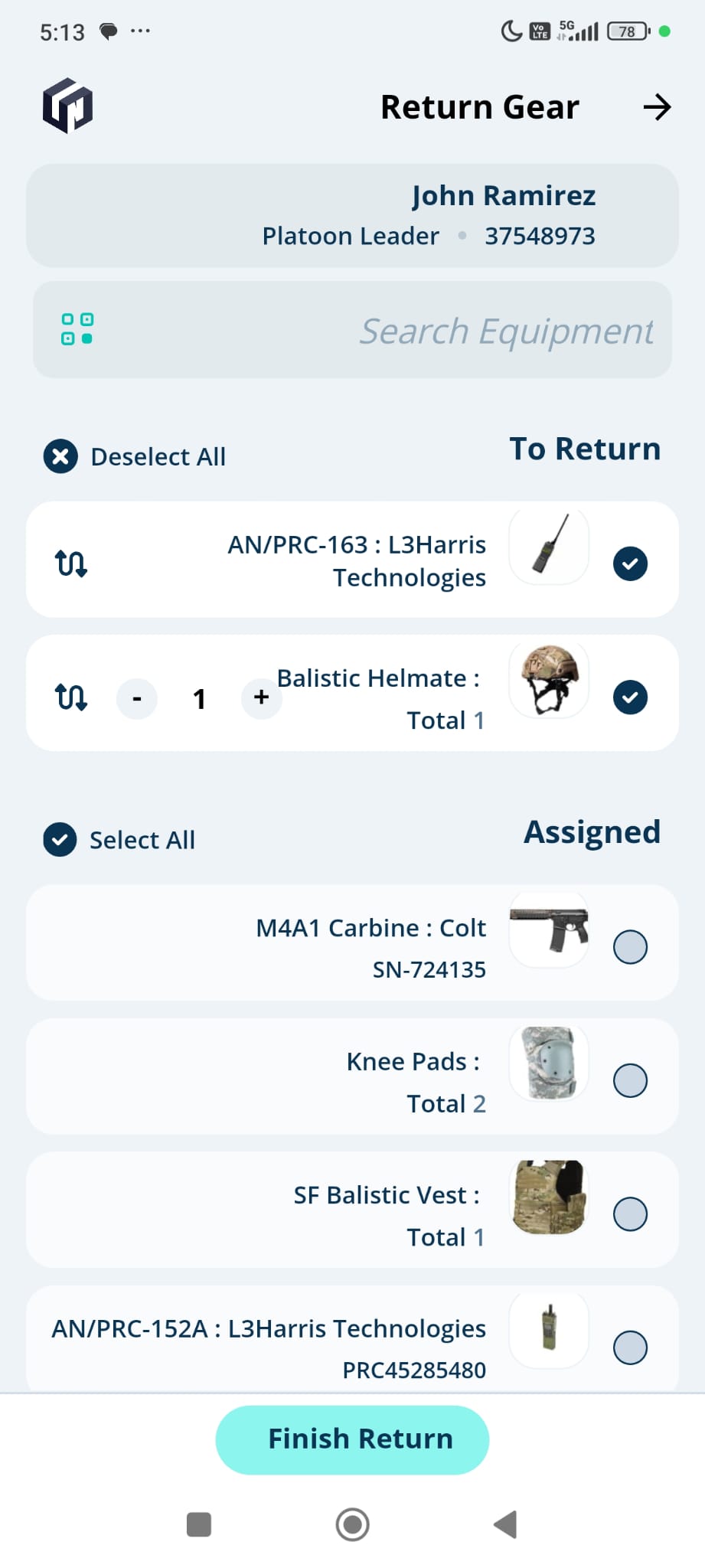 Assign Gear